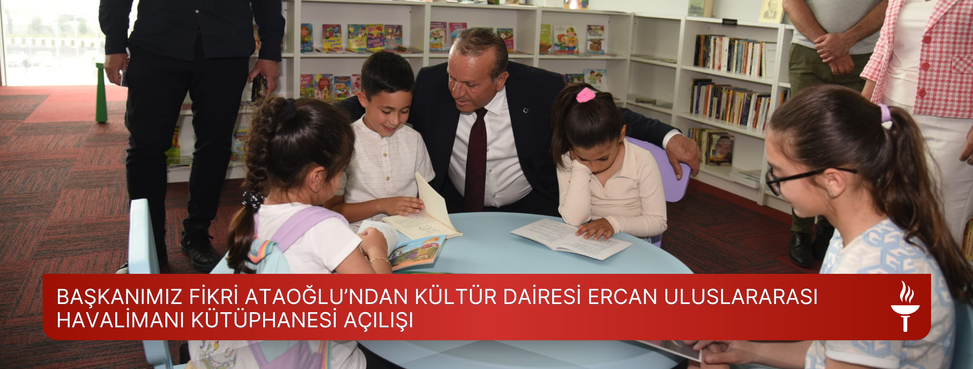 “Kültür Dairesi Ercan Uluslararası Havalimanı Kütüphanesi” açıldı